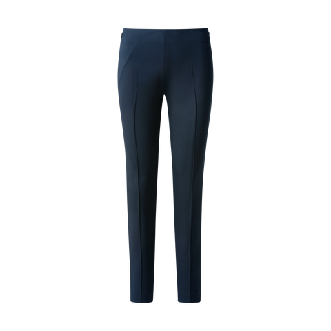 Slim Silk Stretch Crêpe Pants