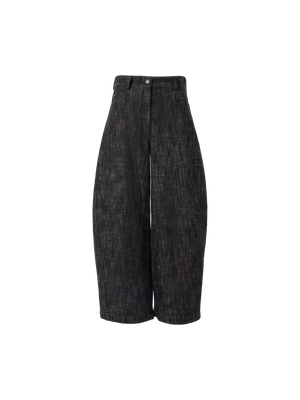 Designer Farrow Pants in Washed Heavyweight Cotton Denim - black