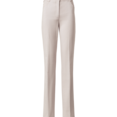 Straight Cotton Denim Stretch Pants