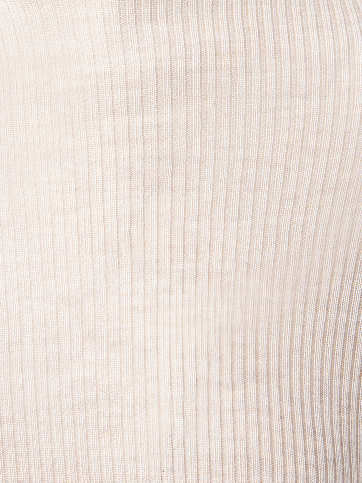 Designer Fine Rib Cashmere Silk Mock Neck Pullover - neutral - pastel - beige