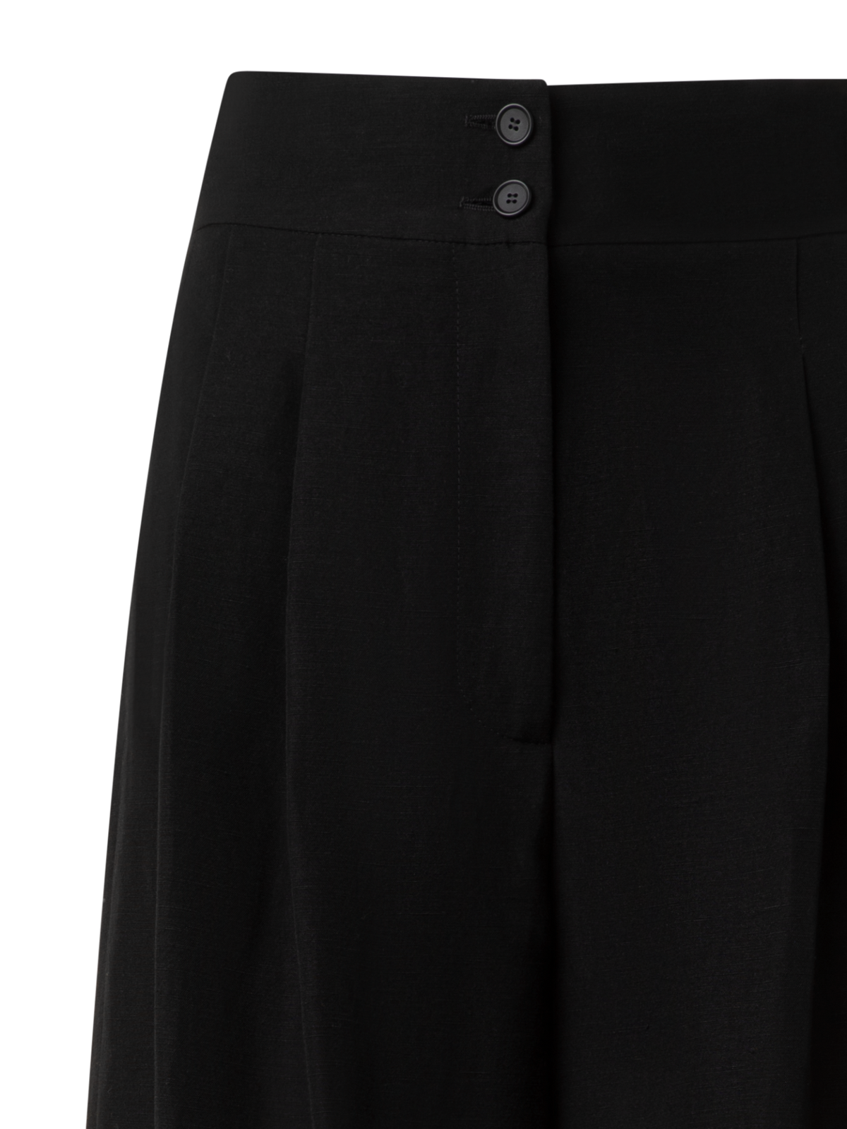 Designer Extra Wide Palazzo Linen Viscose Pants - black