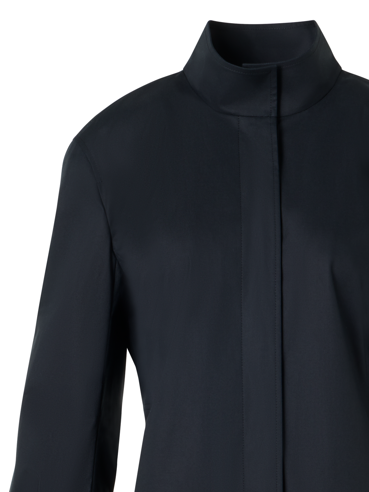 Designer Cotton Gabardine Shirt Dress - black