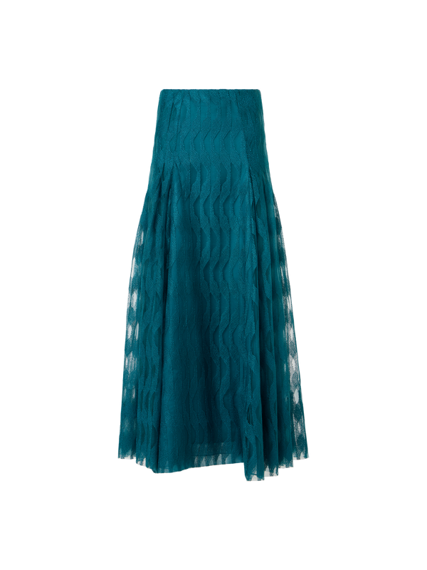 Designer High Plains Midi Skirt - blue