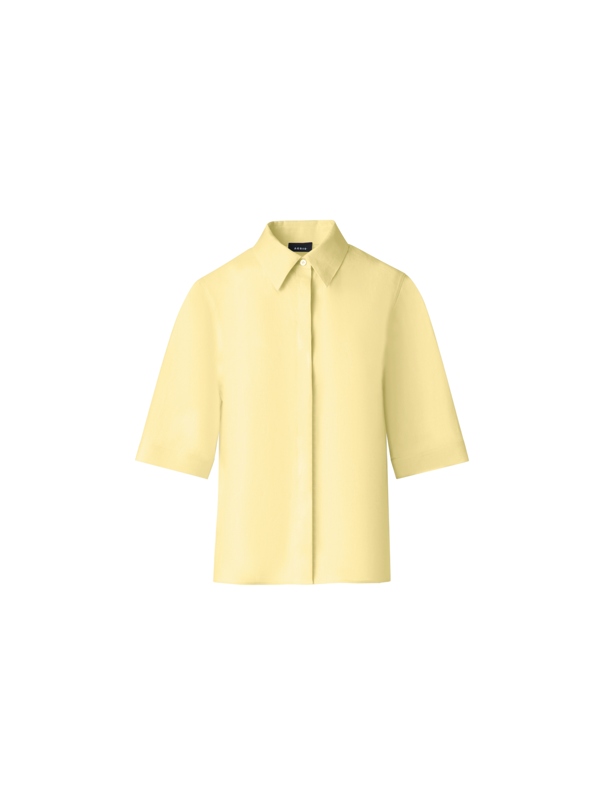 Designer Boxy Shirt Blouse in Linen - pastel - yellow
