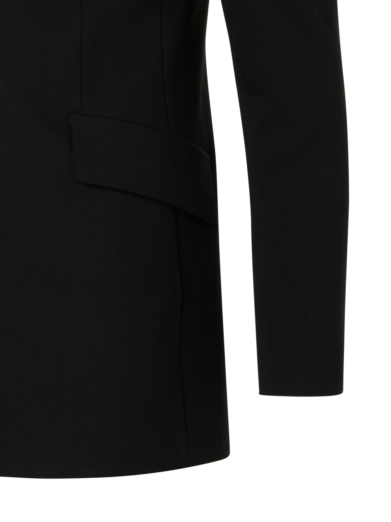 Designer Signature Viscose Jersey Blazer - black