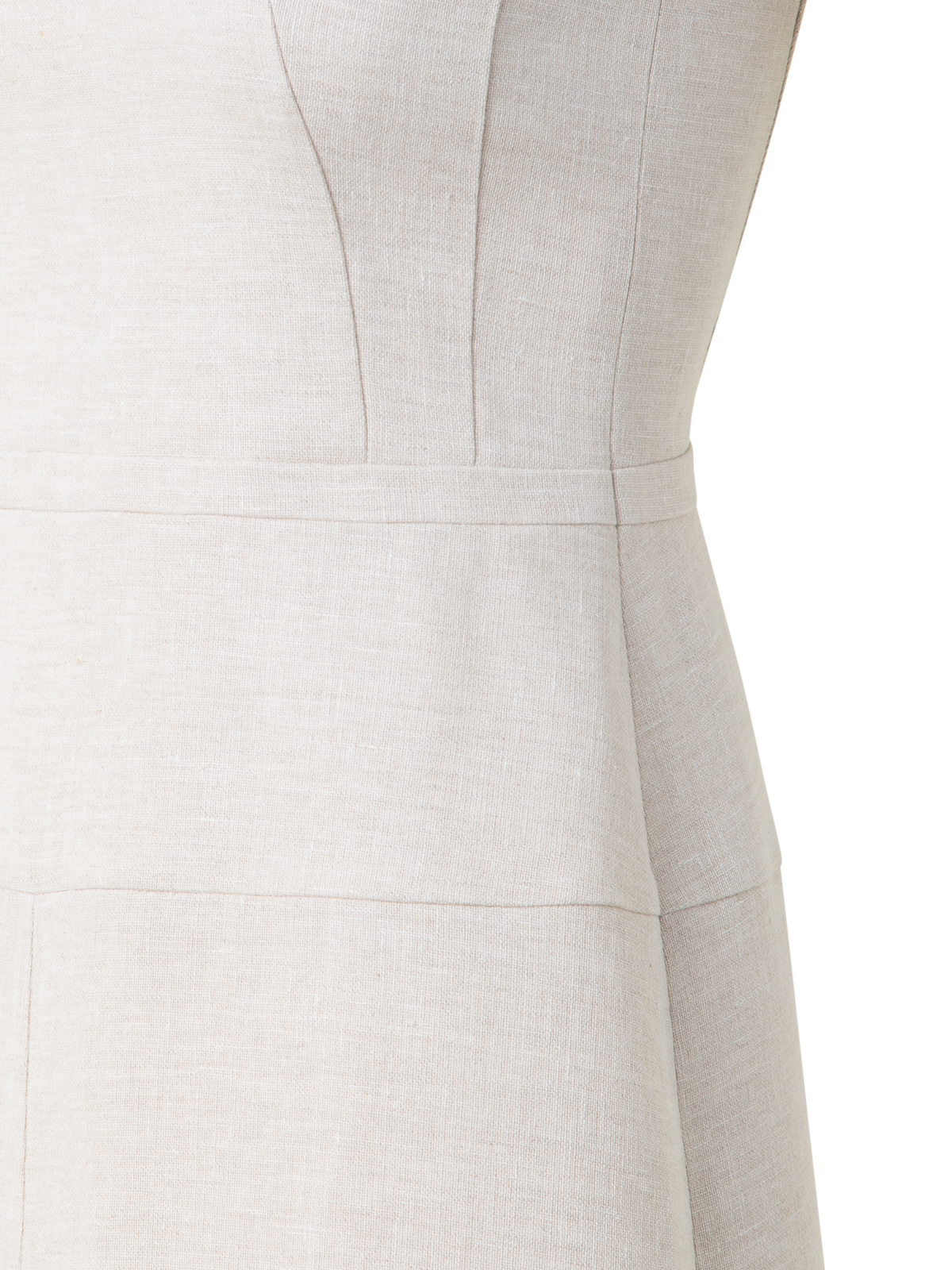 Designer A-Line Sheath Dress in Linen Double-Face - neutral - pastel - beige