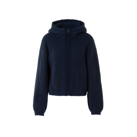 Ultra-Soft Cashmere Silk Bouclé Zip Hoodie