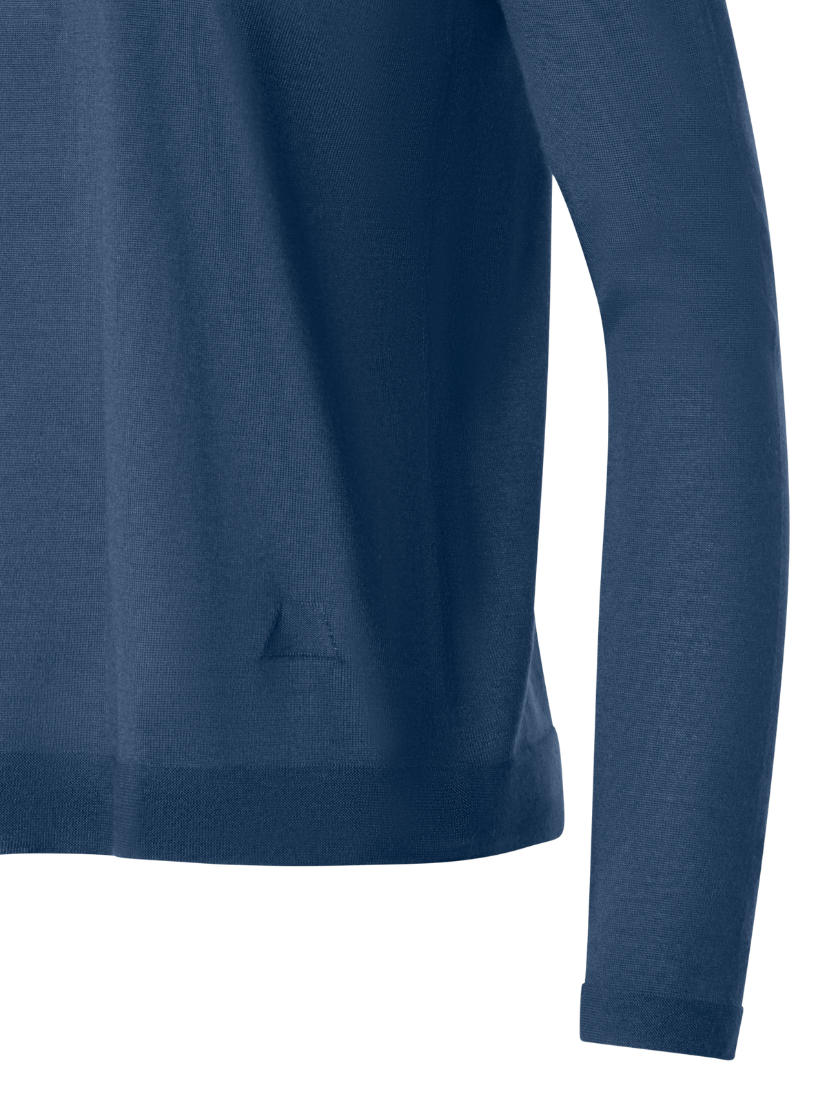 Designer Seamless Crew Neck Sweater in Cashmere Silk - blue