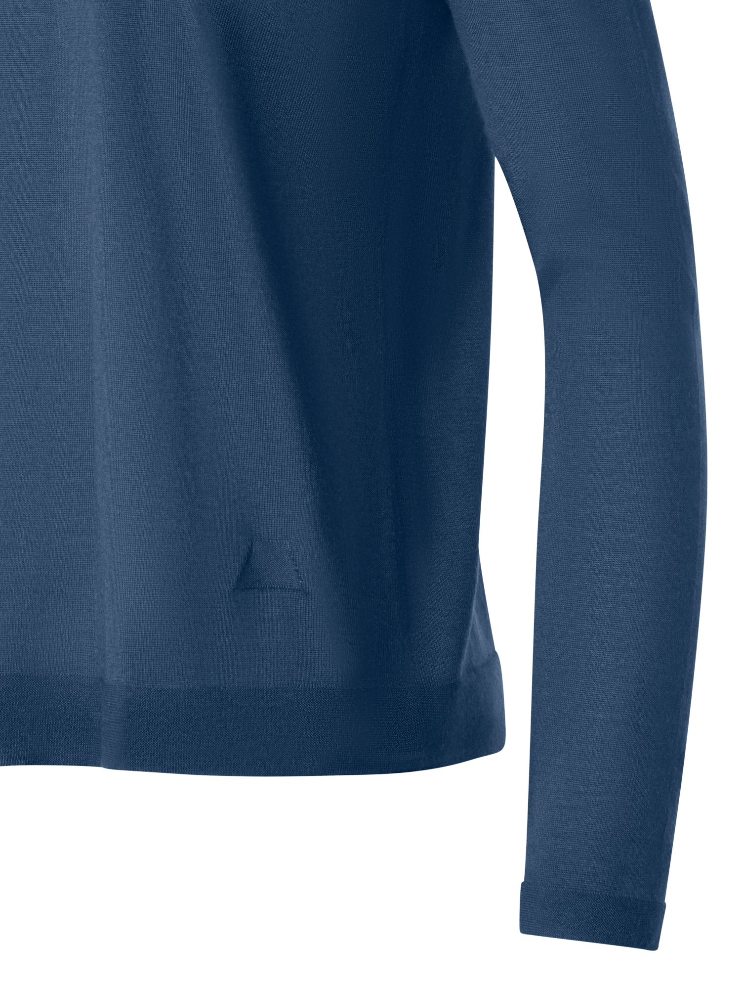 Designer Seamless Crew Neck Sweater in Cashmere Silk - blue