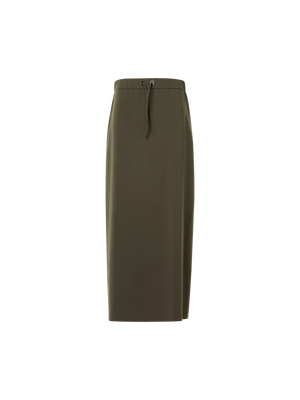 Designer Lasercut-Crêpe Midi Skirt - green