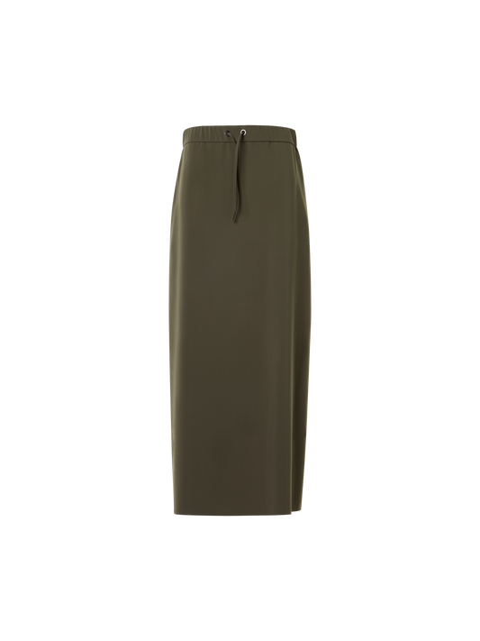 Designer Lasercut-Crêpe Midi Skirt - green