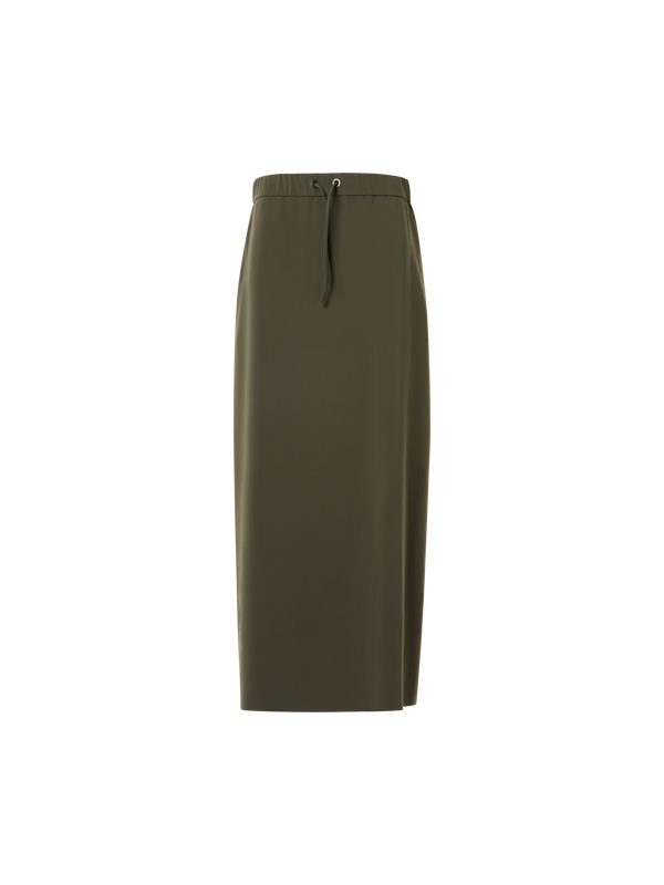 Designer Lasercut-Crêpe Midi Skirt - green