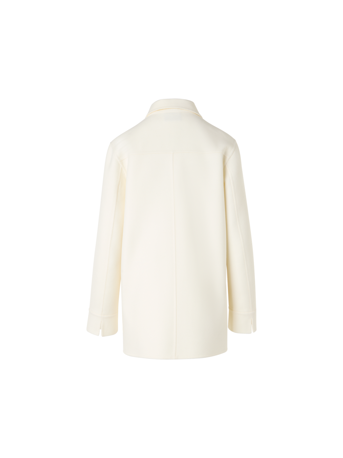 Designer Cashmere Double-Face Shirt Jacket - ecru