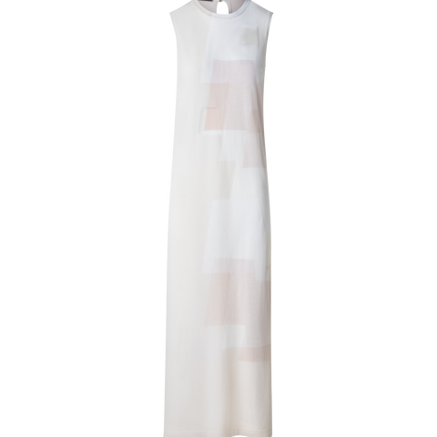 Tube Knit Dress in Trapezoid Intarsia