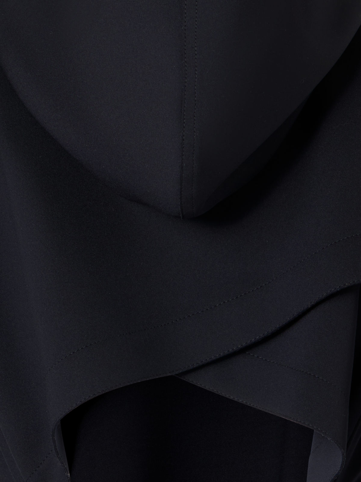 Designer Jacket with Open Back in Light Neoprene - black