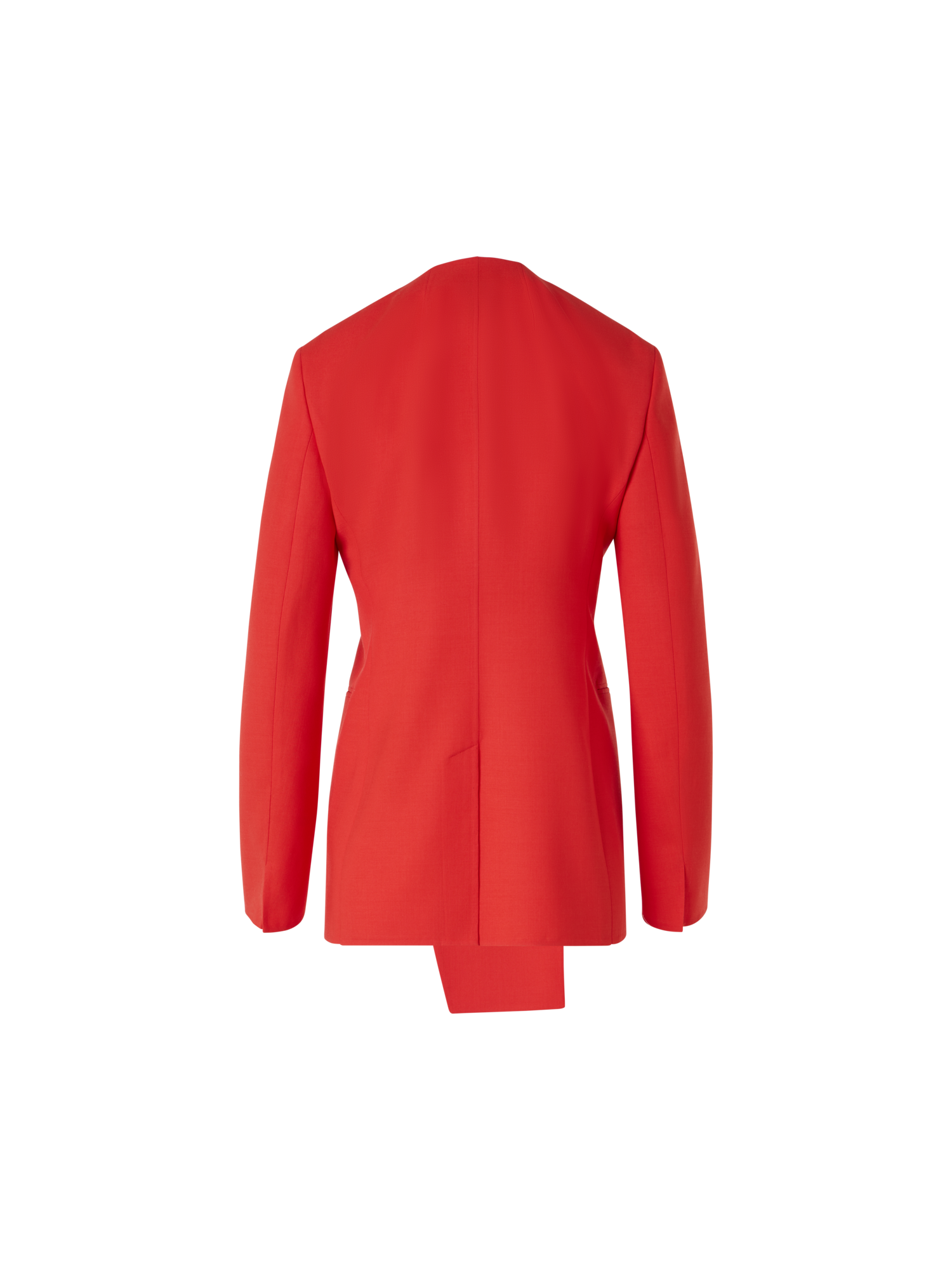 Designer Hemil Fitted Jacket with Polygon Patchwork - red