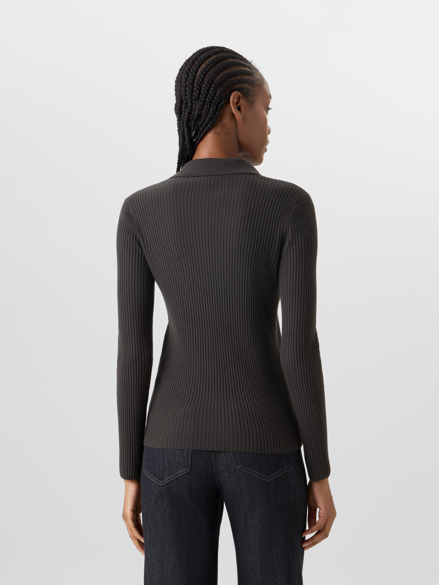 Designer Long-Sleeve Merino Wool Knit Sweater - green 