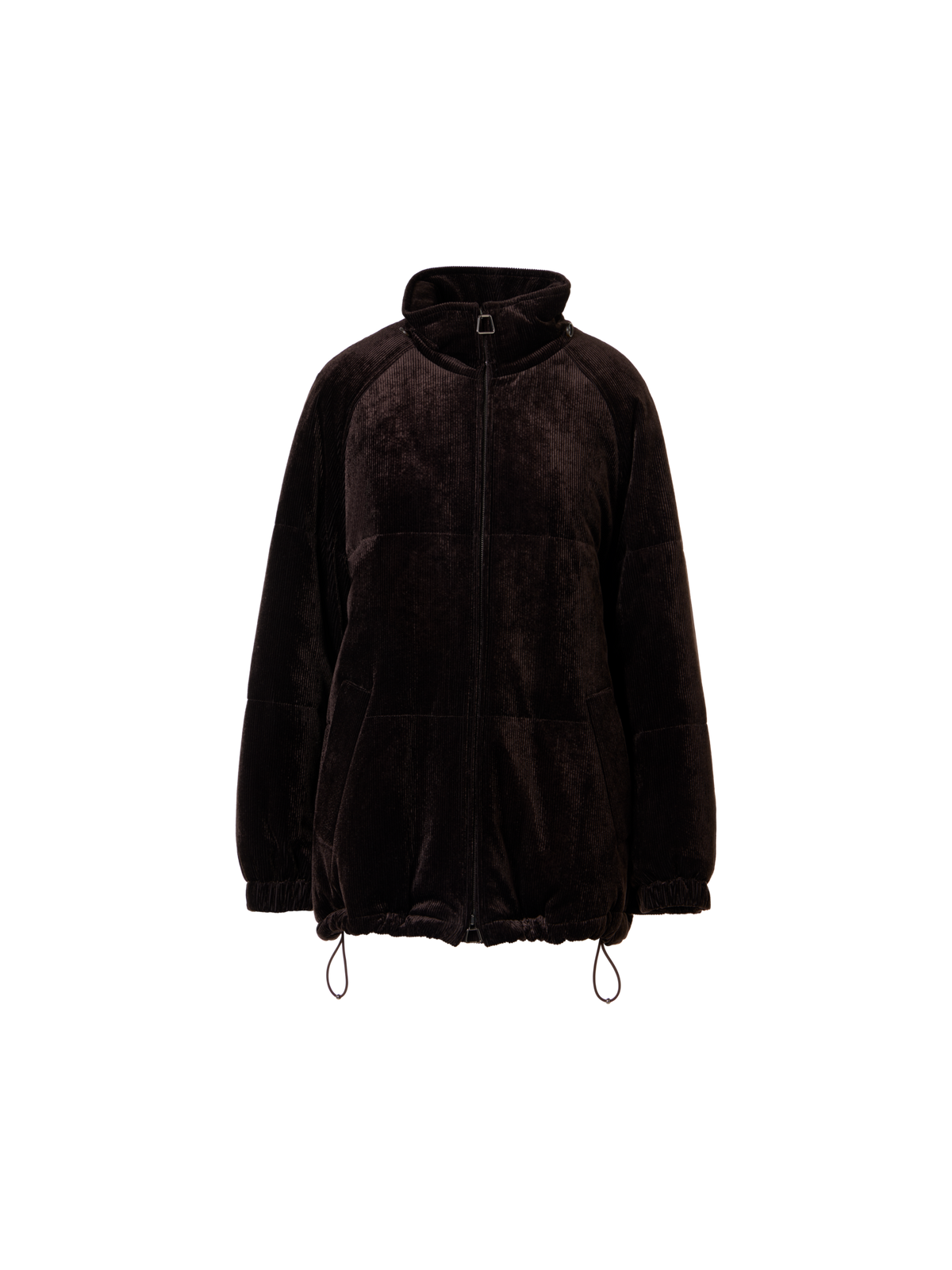 Designer Padded Oversize Corduroy Parka - brown