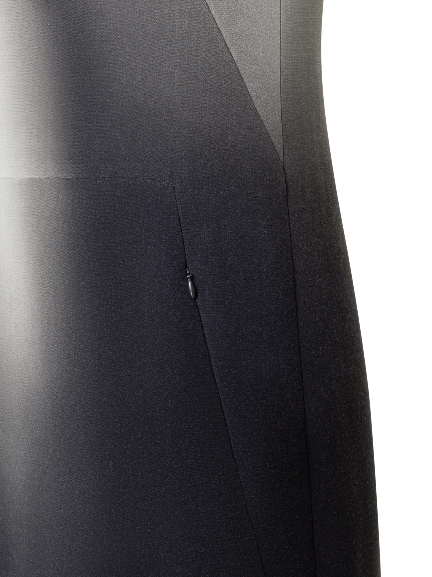 Designer Wool Double-Face Sheath Dress with Shadow Print - grey - multicolor