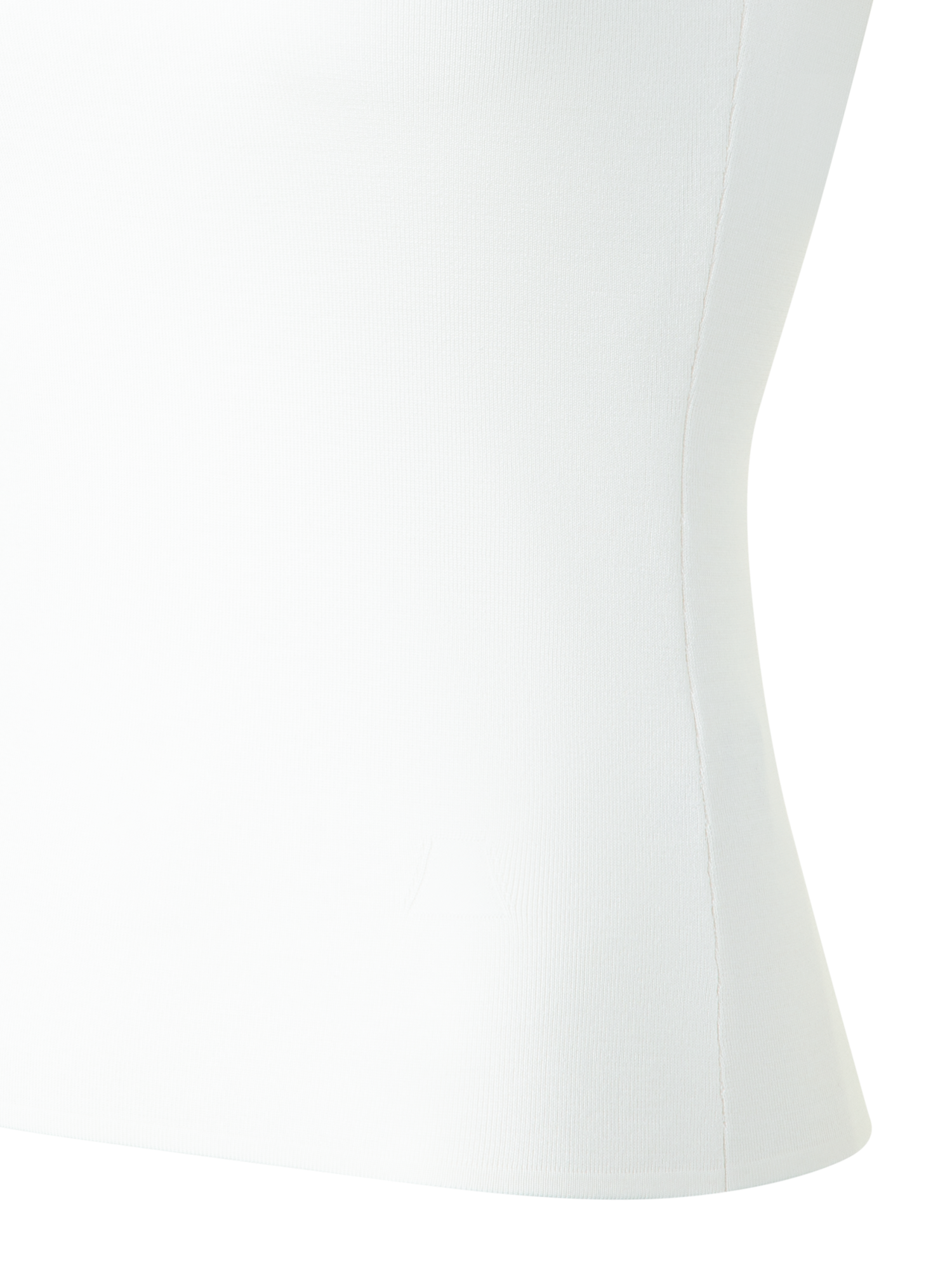 Designer Knit Tank Top in Silk Stretch - neutral - ecru - white