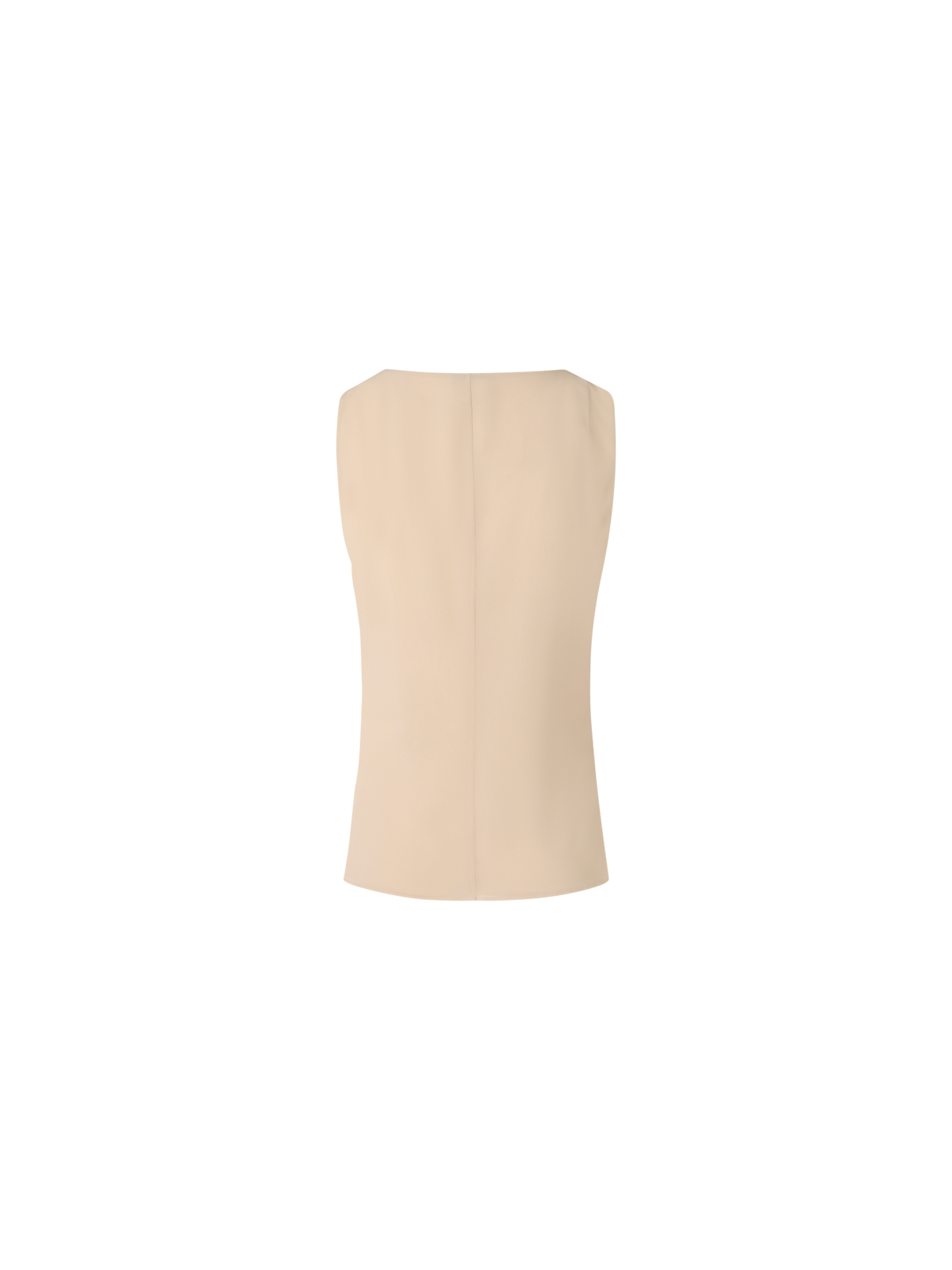 Designer Sleeveless Silk Georgette Tank Top - beige