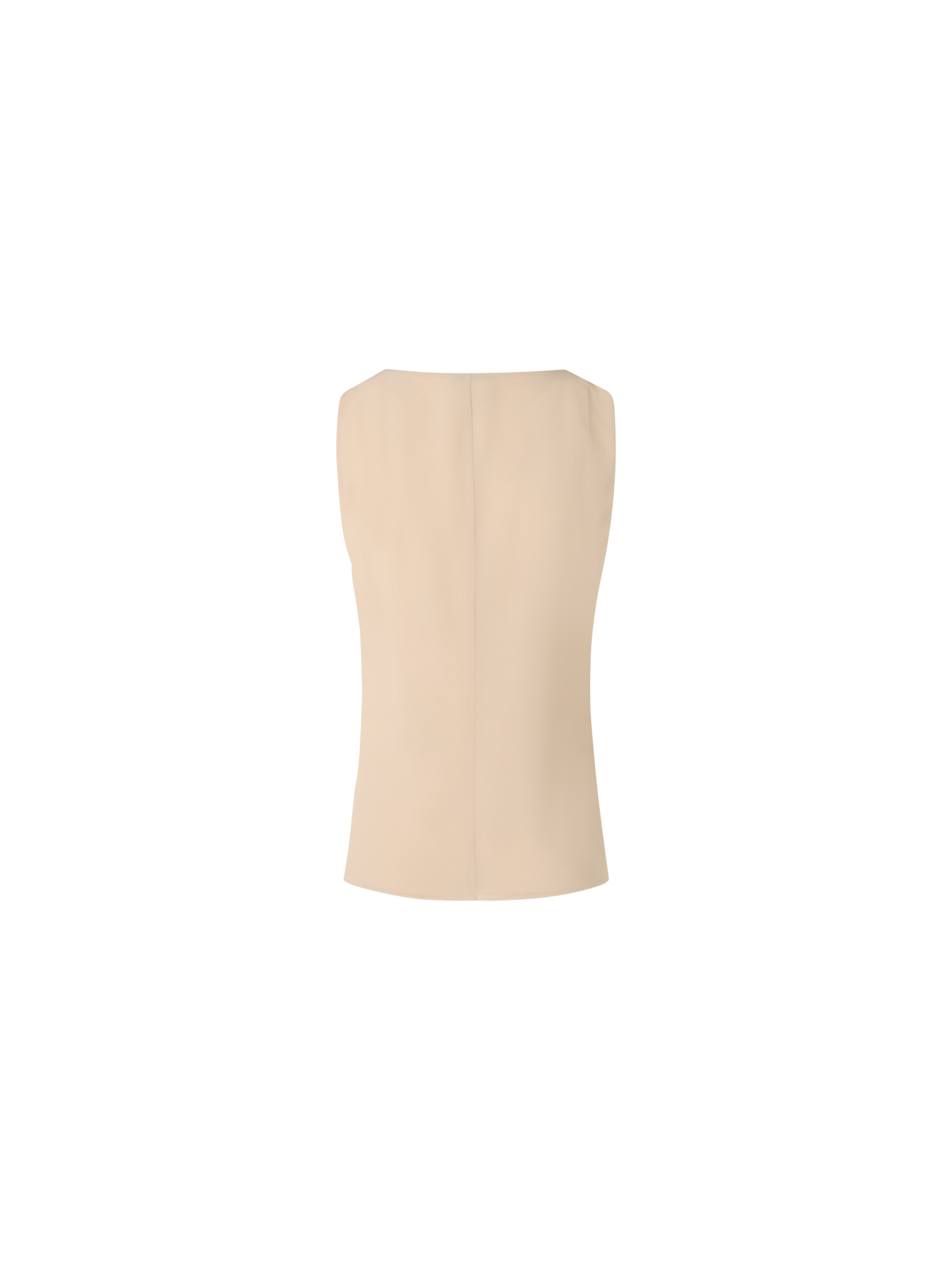 Designer Sleeveless Silk Georgette Tank Top - beige