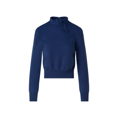 Short Cashmere Pullover With Knot Detail