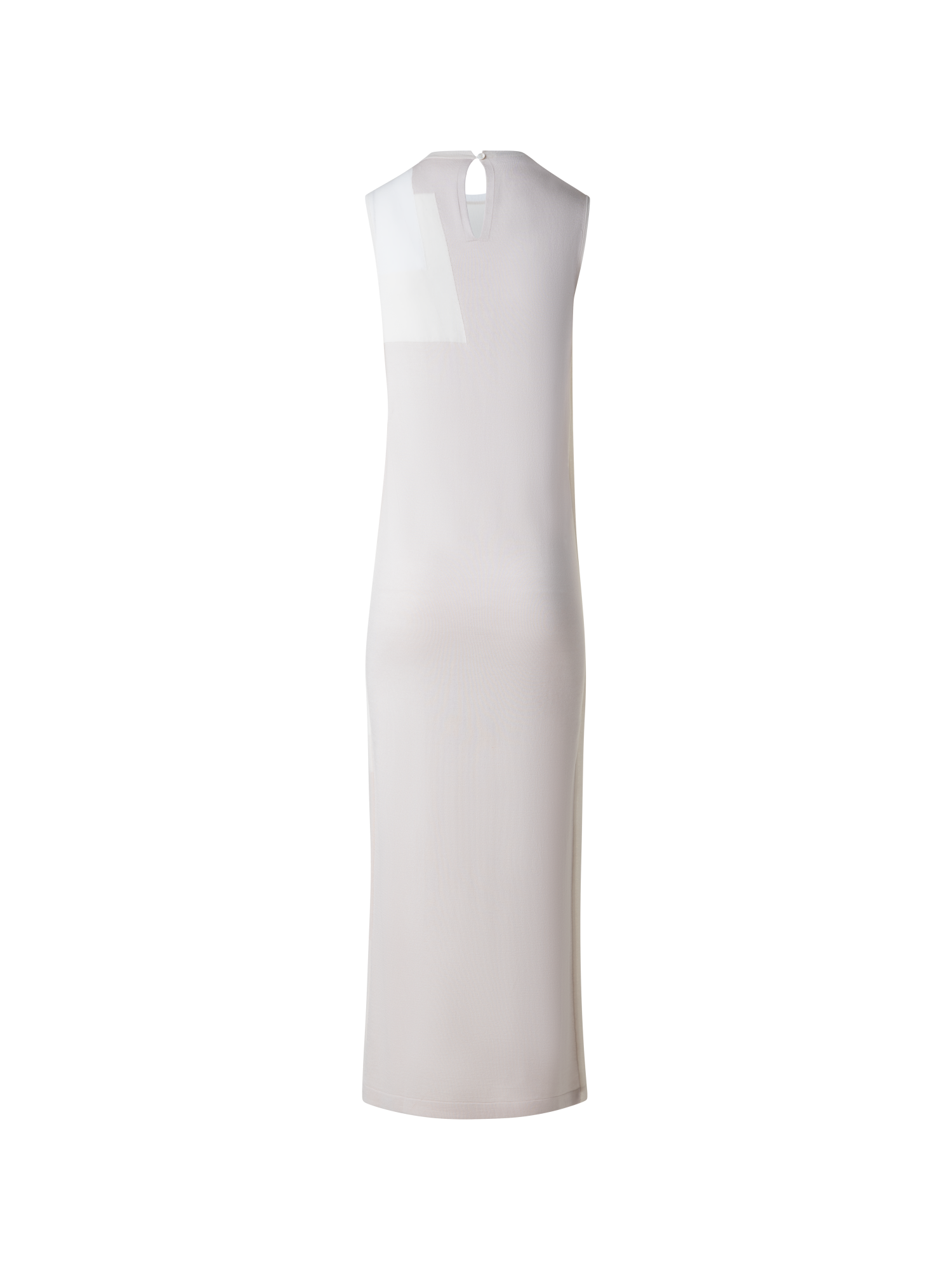 Designer Tube Knit Dress in Trapezoid Intarsia - multicolor - ecru - beige - white