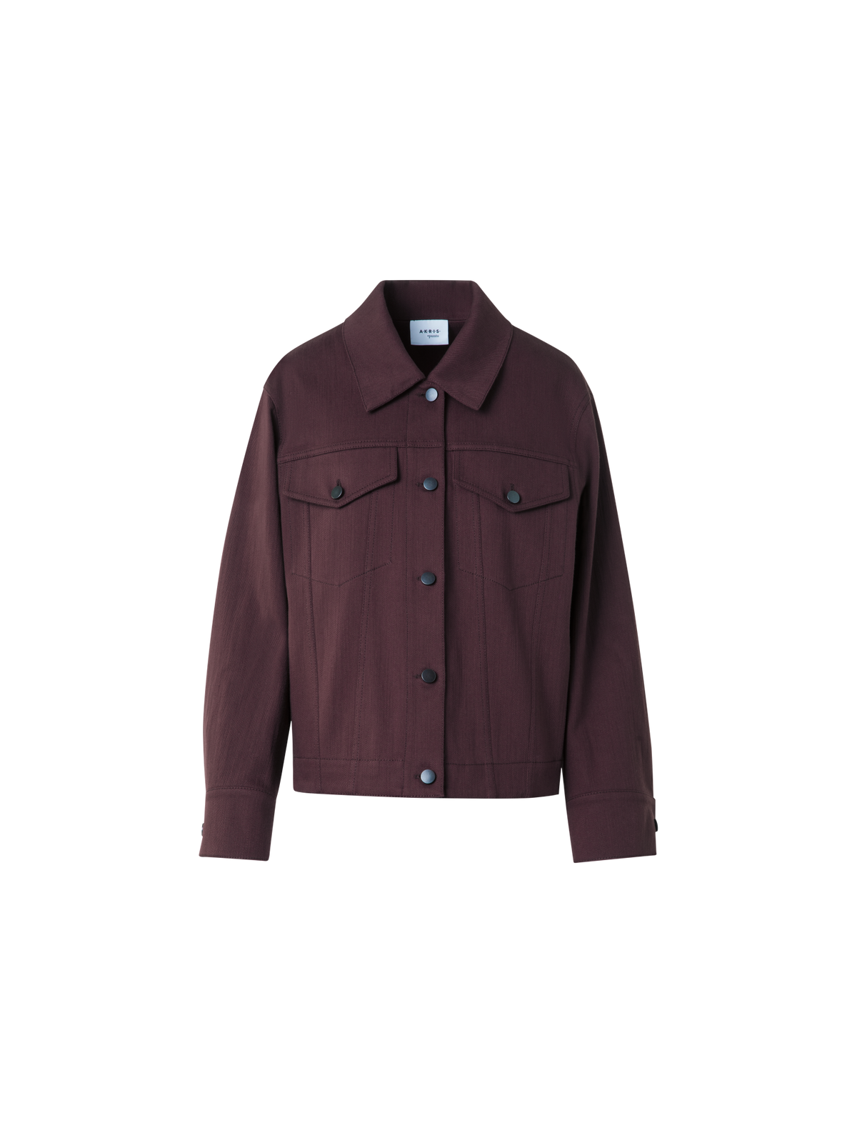 Designer Oversized Cotton Denim Jacket - purple - red