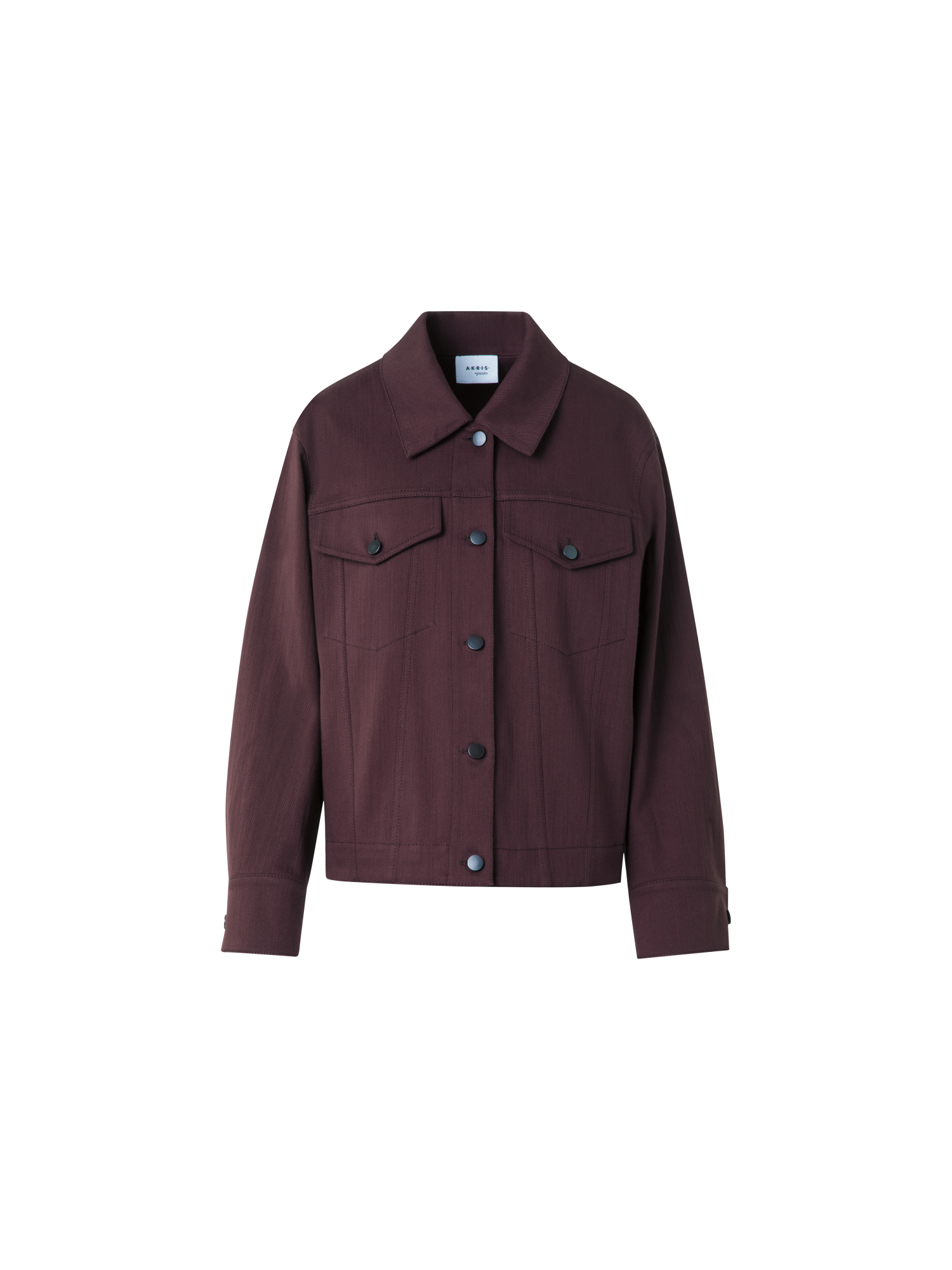 Designer Oversized Cotton Denim Jacket - purple - red