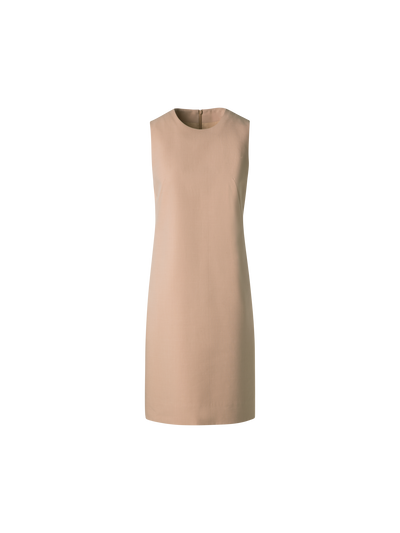 Designer Sheath Dress in Cotton Silk Double-Face - neutral - pastel - beige