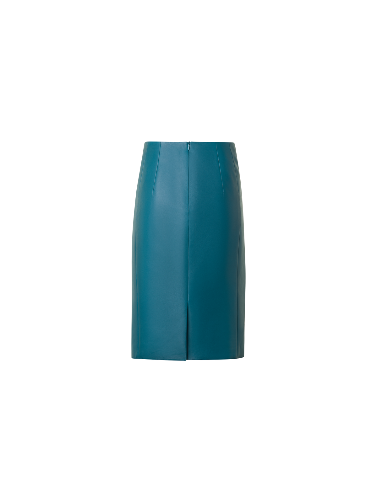 Designer Leather Pencil Skirt - green