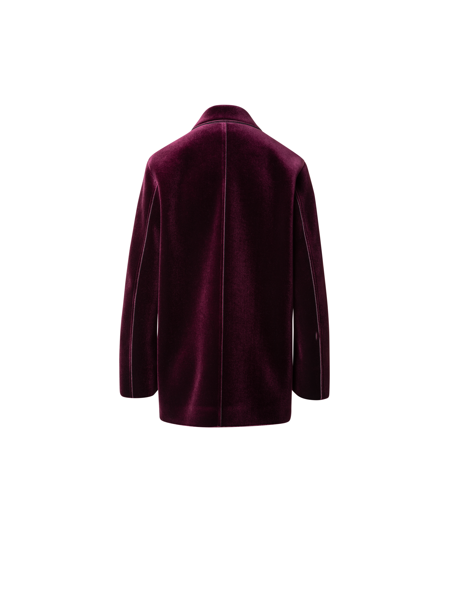 Designer Oversized Neoprene Velvet Jacket - pink