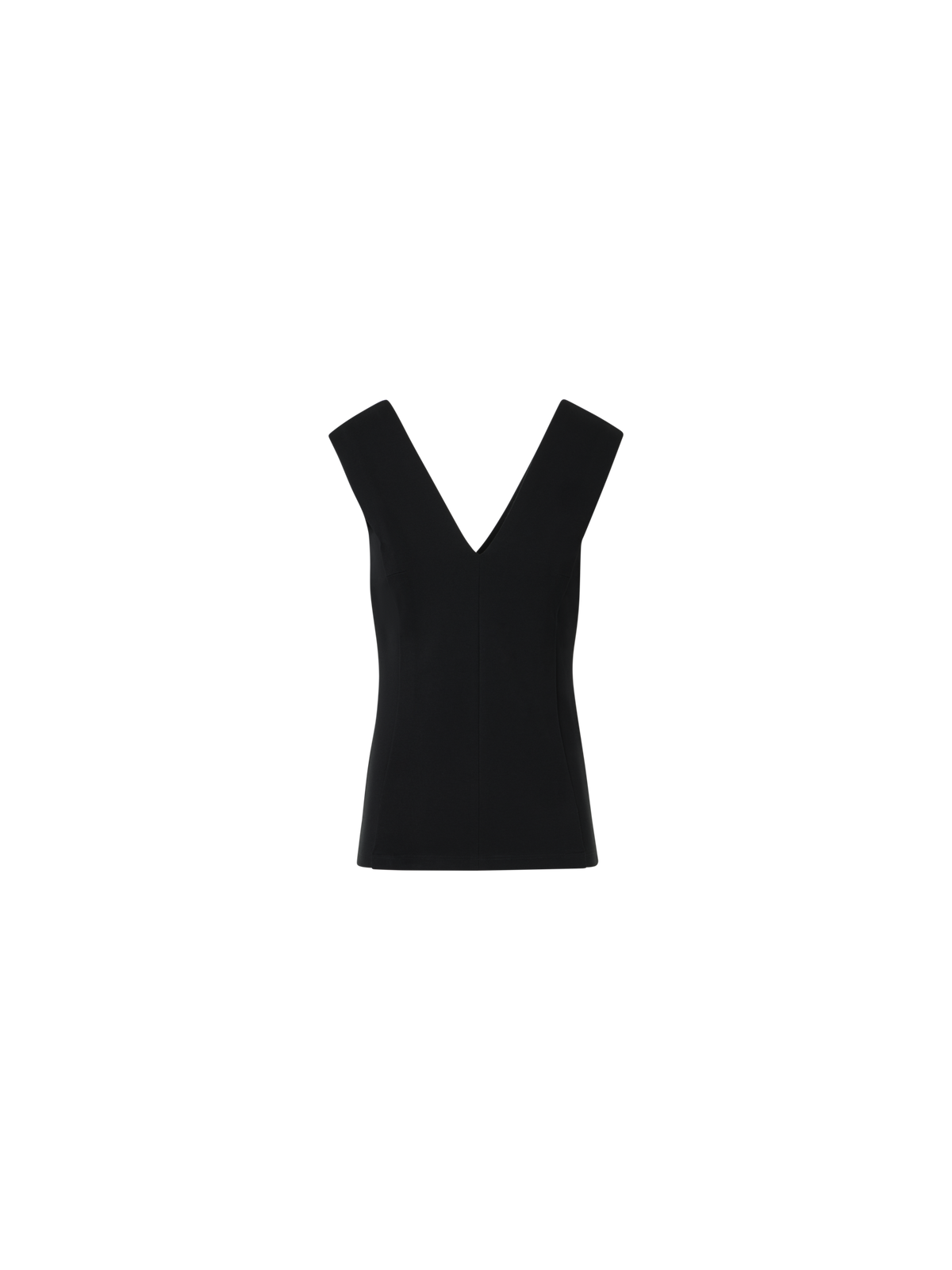 Designer V-Neck Top in Signature Jersey - black