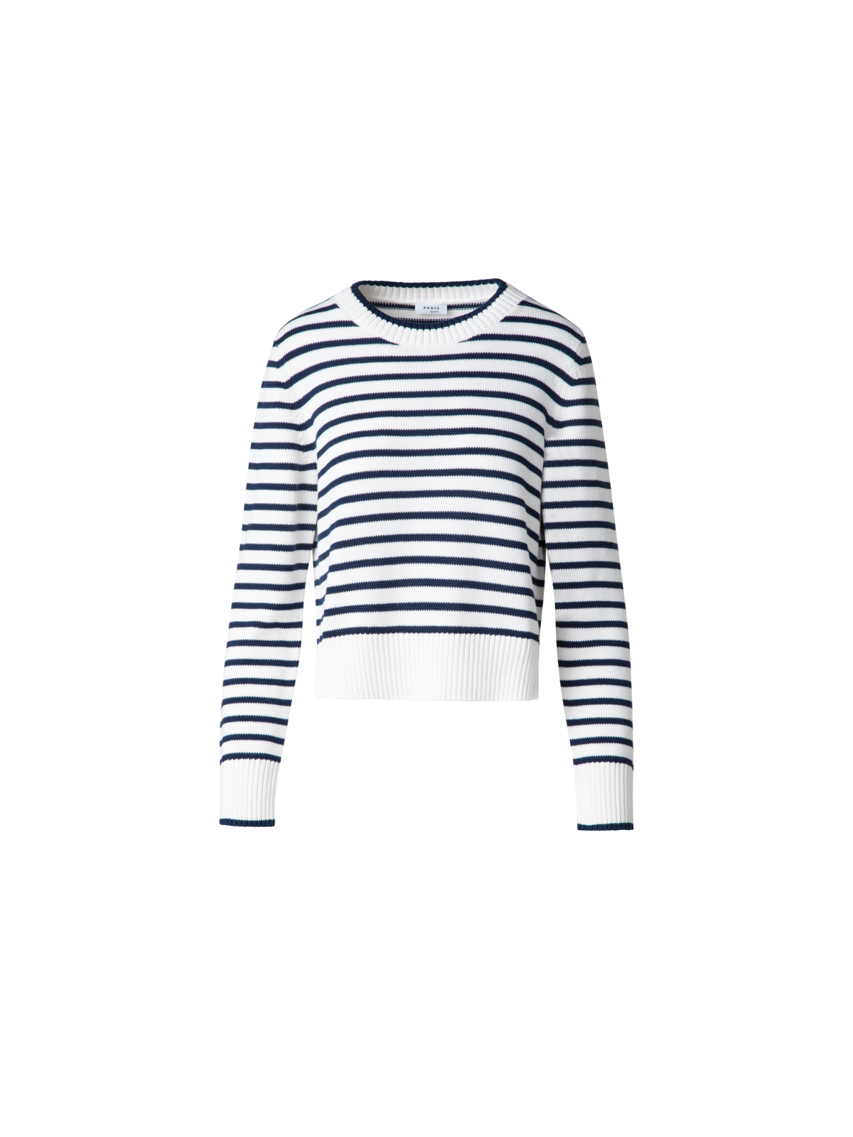 Designer Chunky Cotton Stripes Knit Sweater - black - multicolor - ecru - white