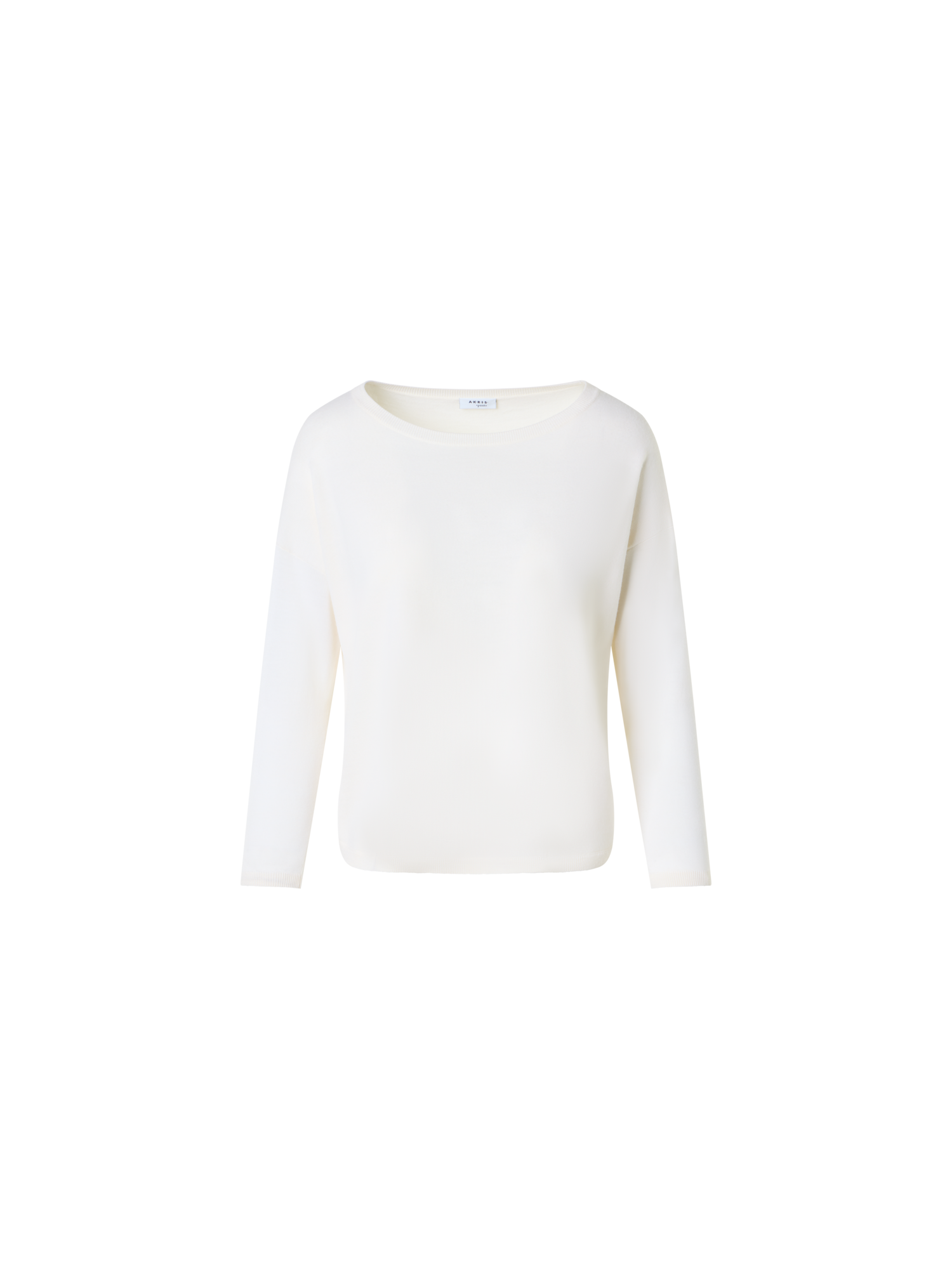 Designer Fine Merino Wool Signature Knit Sweater - white