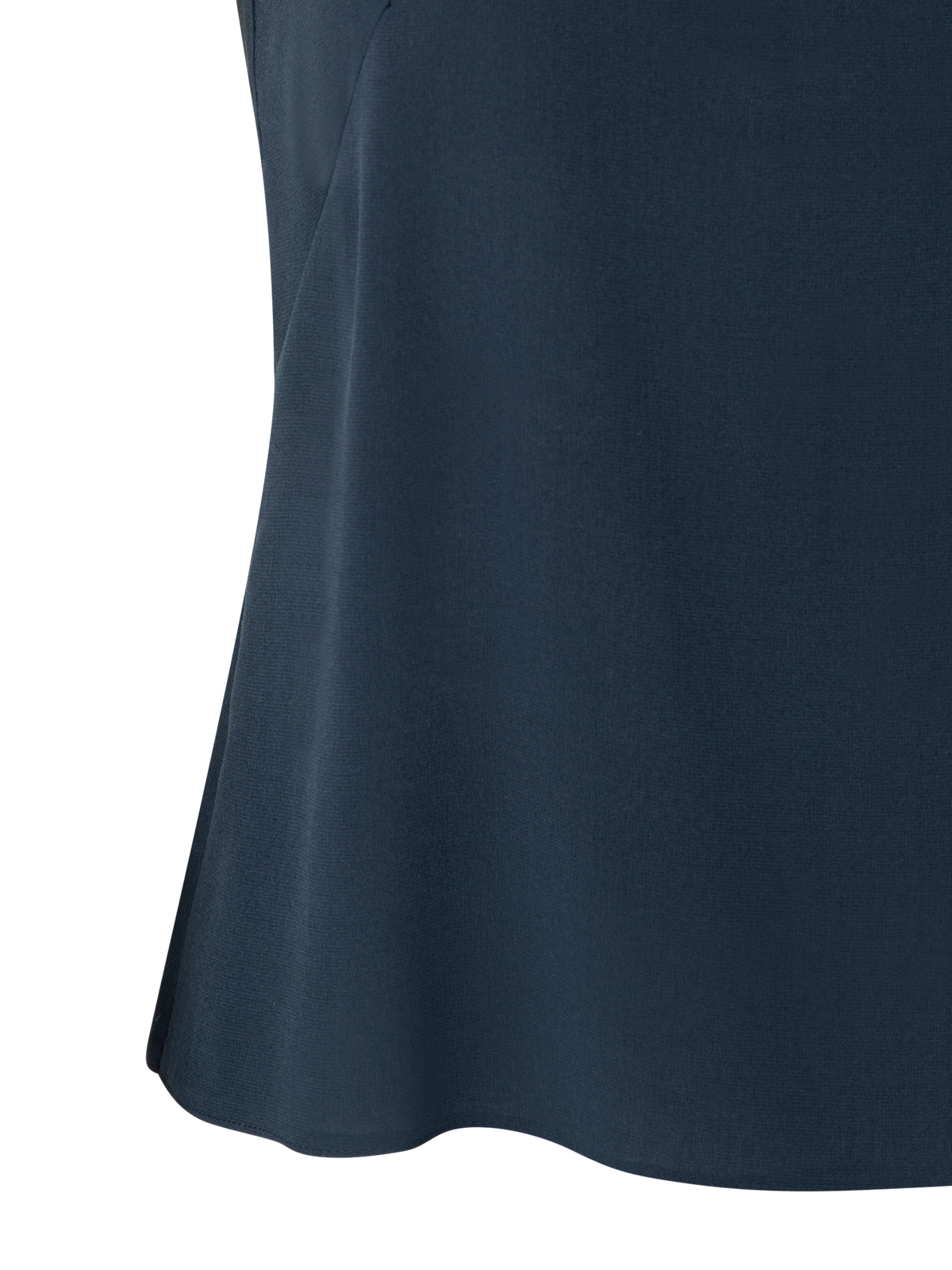 Designer Sleeveless Silk Georgette Top - navy - blue