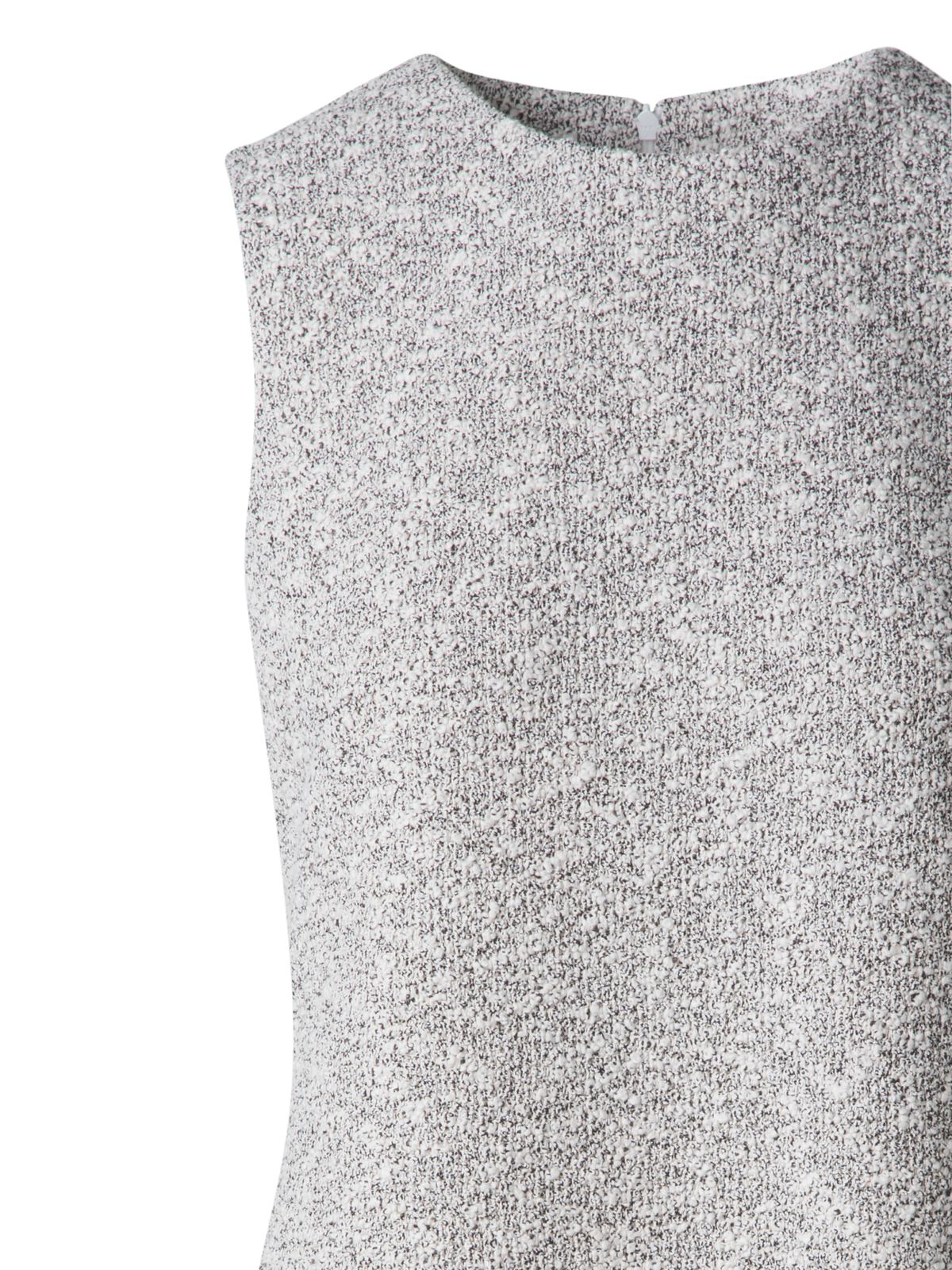 Designer Sheath Dress in Cotton Tweed - grey