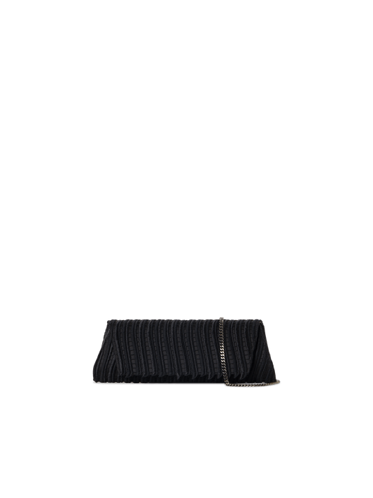 Designer Anouk Small Trapezoid Clutch - black