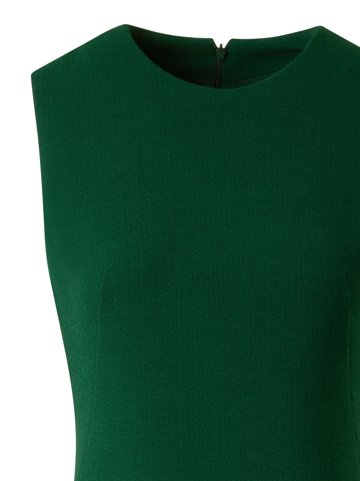 Designer Asymmetrical Dress in Wool Double-Face - green