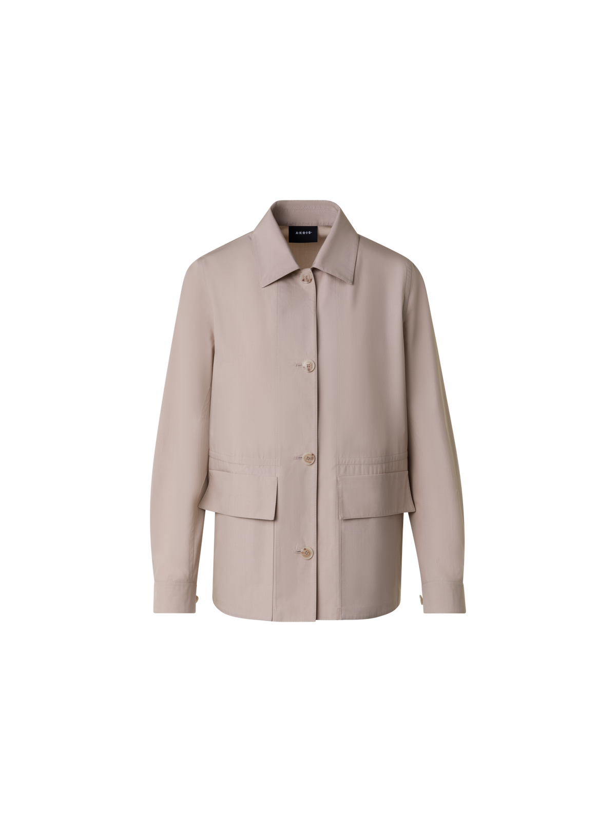 Designer Cotton Poplin Oversize Shirt Jacket - beige