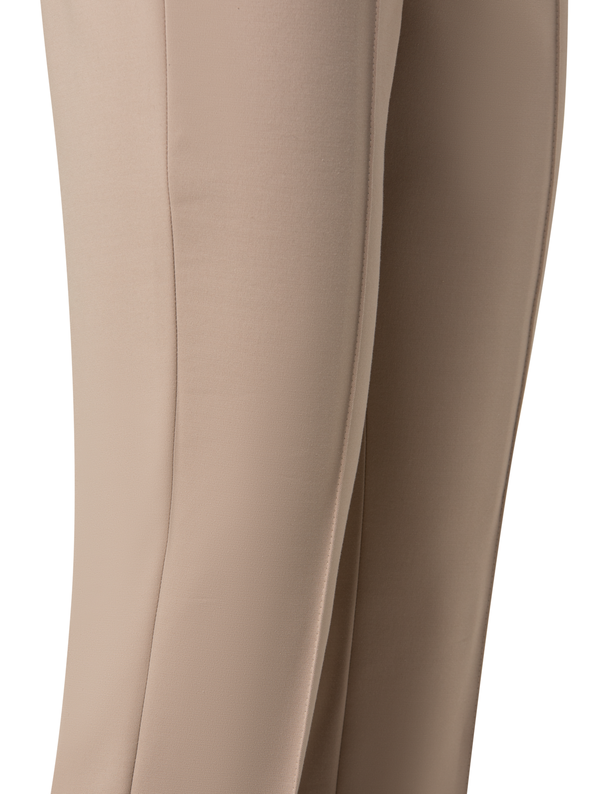 Designer Slim Ankle-Length Cotton Techno Stretch Pants - neutral - beige