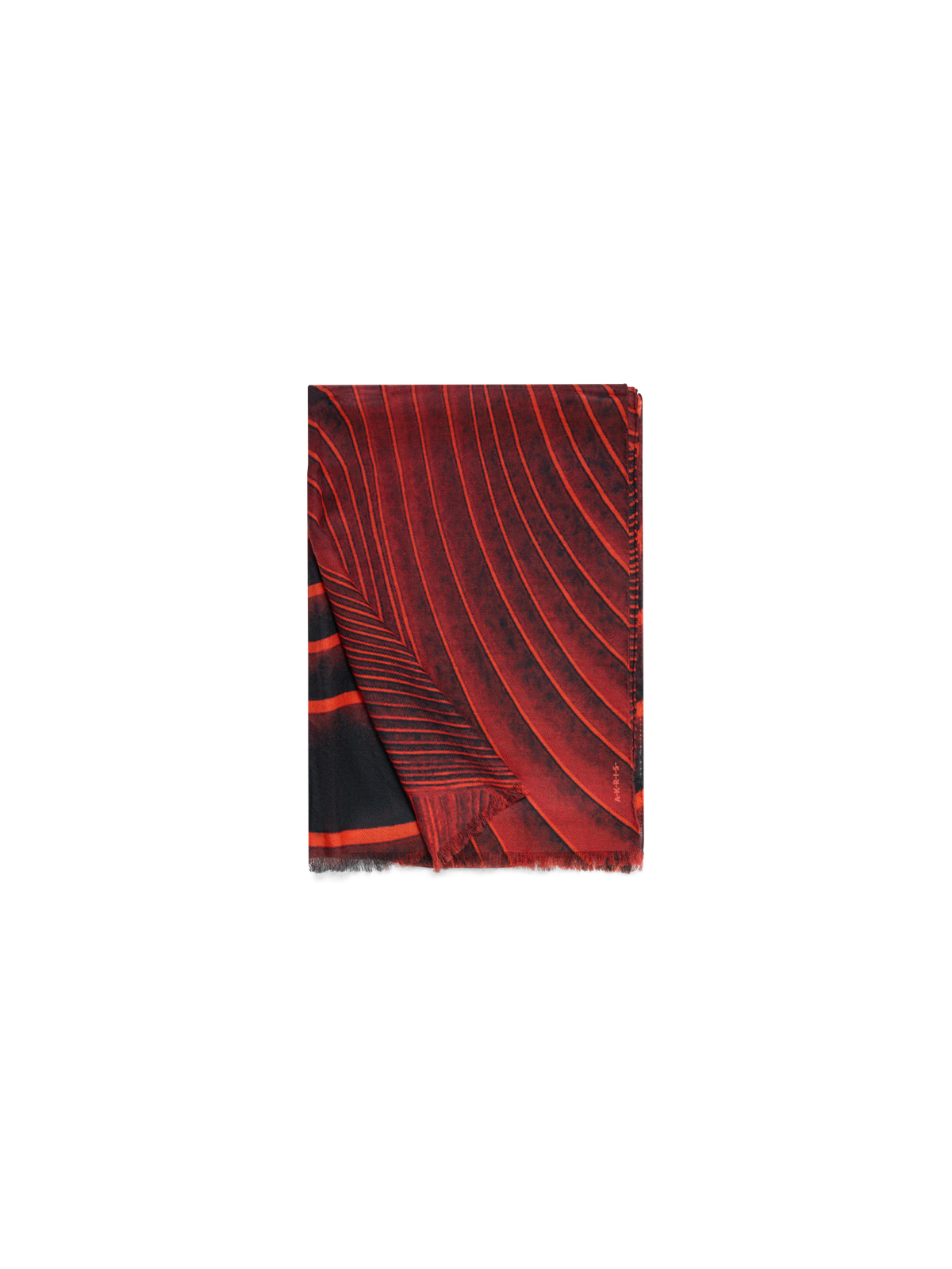Designer Curves print scarf - multicolor - red
