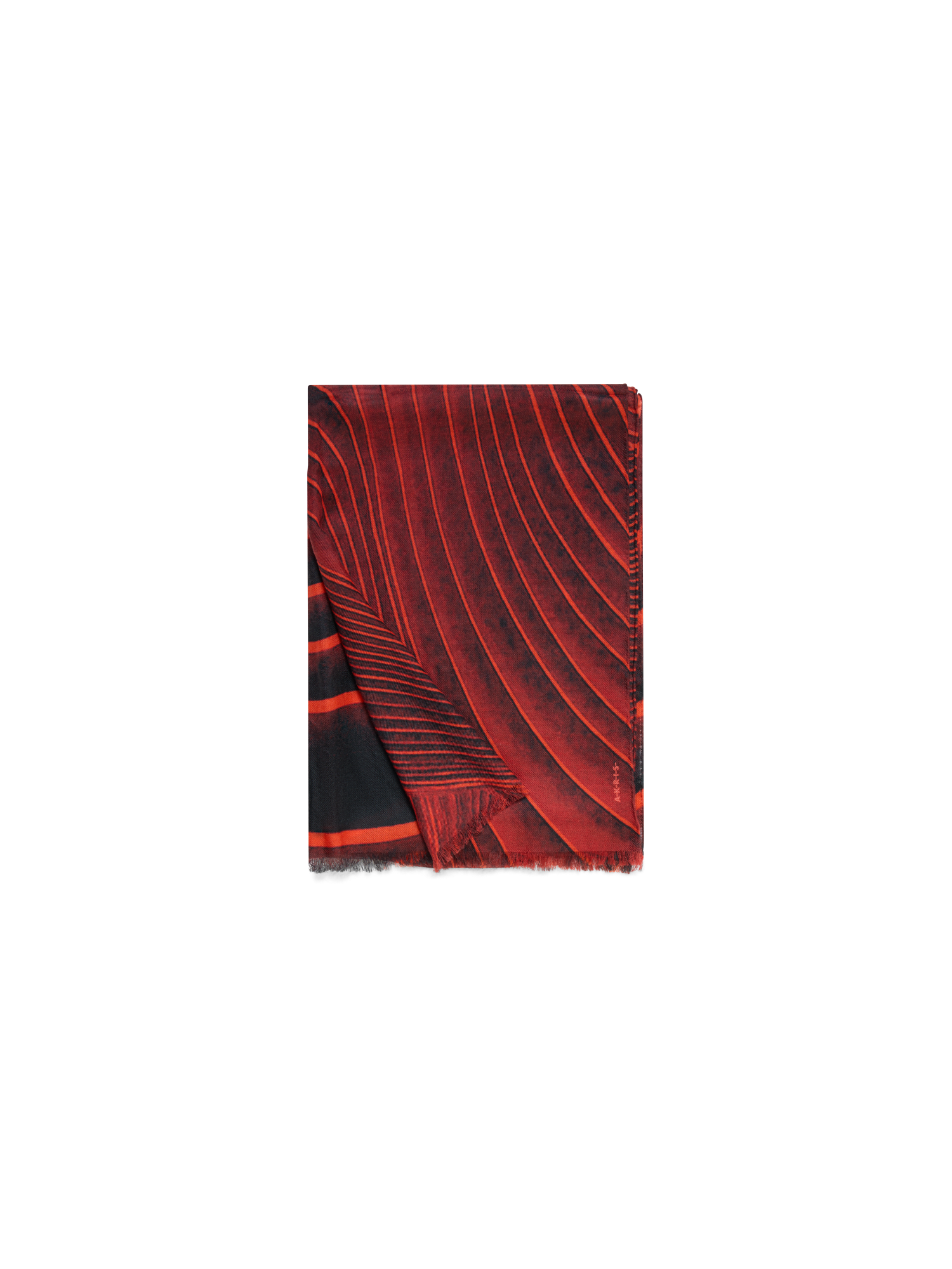 Designer Curves print scarf - multicolor - red