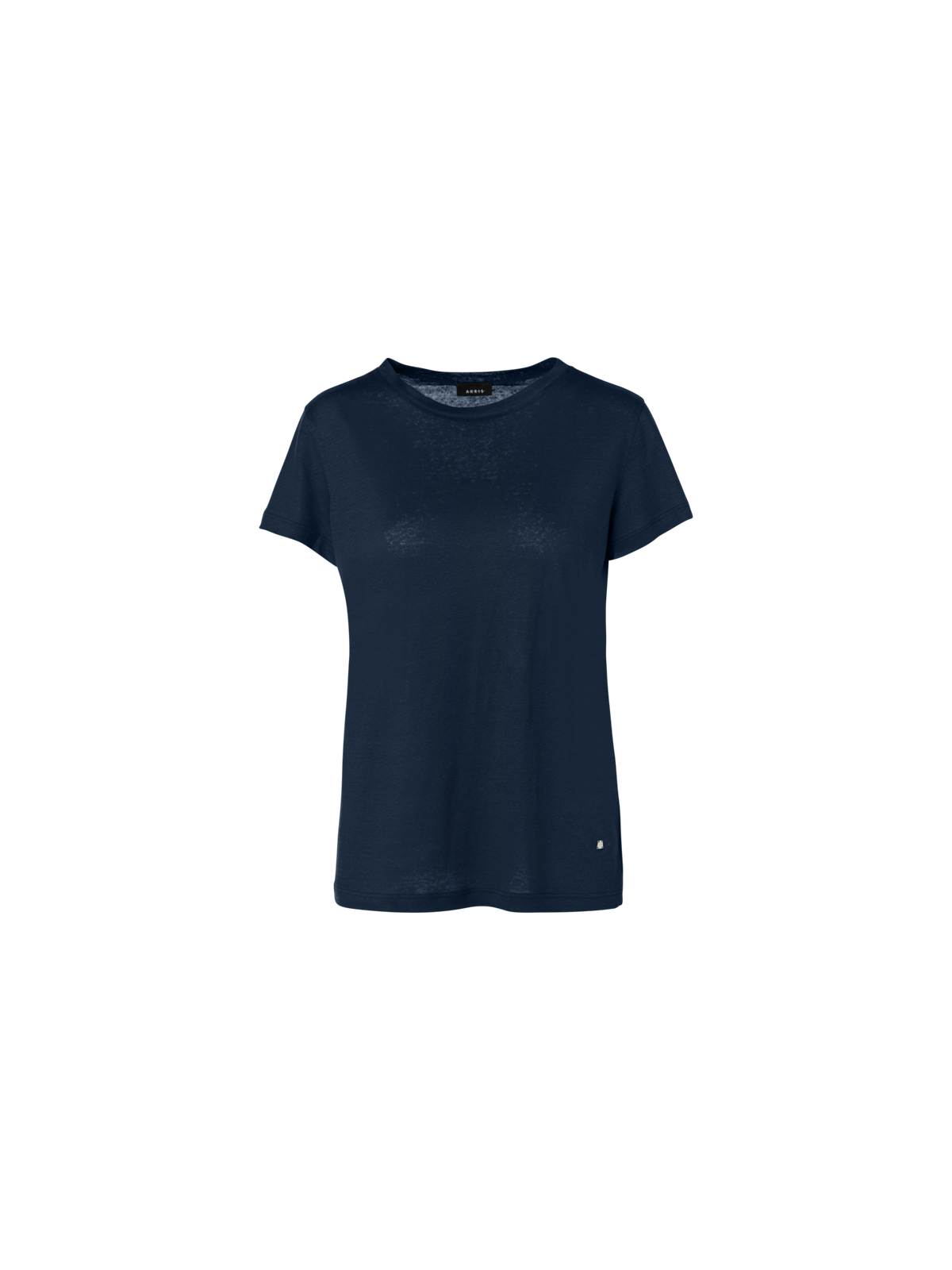 Designer Linen Jersey T-Shirt - navy - blue