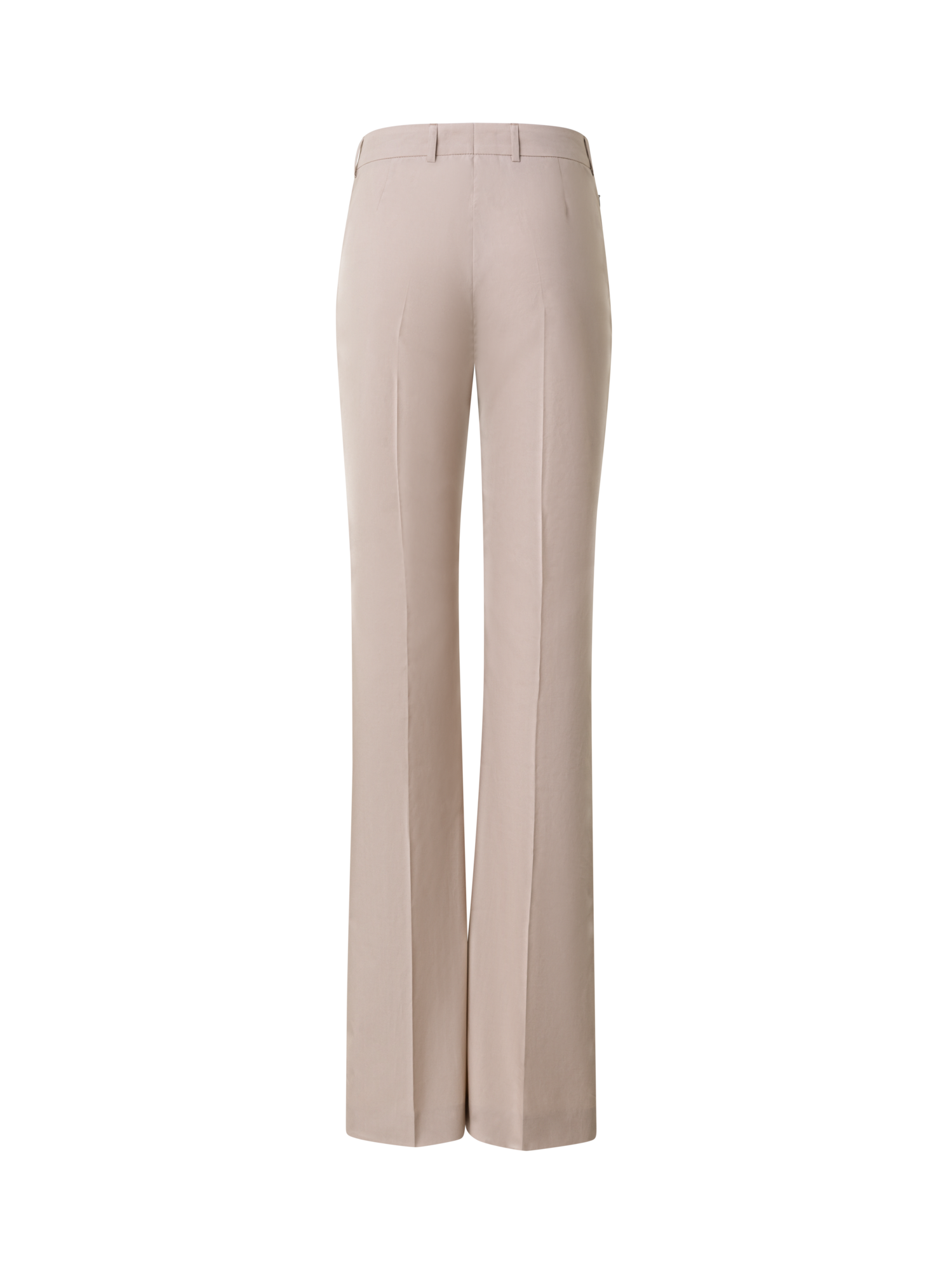 Designer Slight Bootcut Cotton Poplin Pants - beige