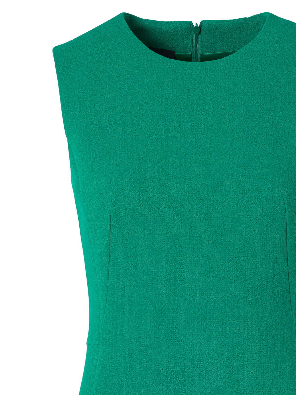 Designer Sleeveless Wool-Crêpe Double-Face Sheath Dress - green