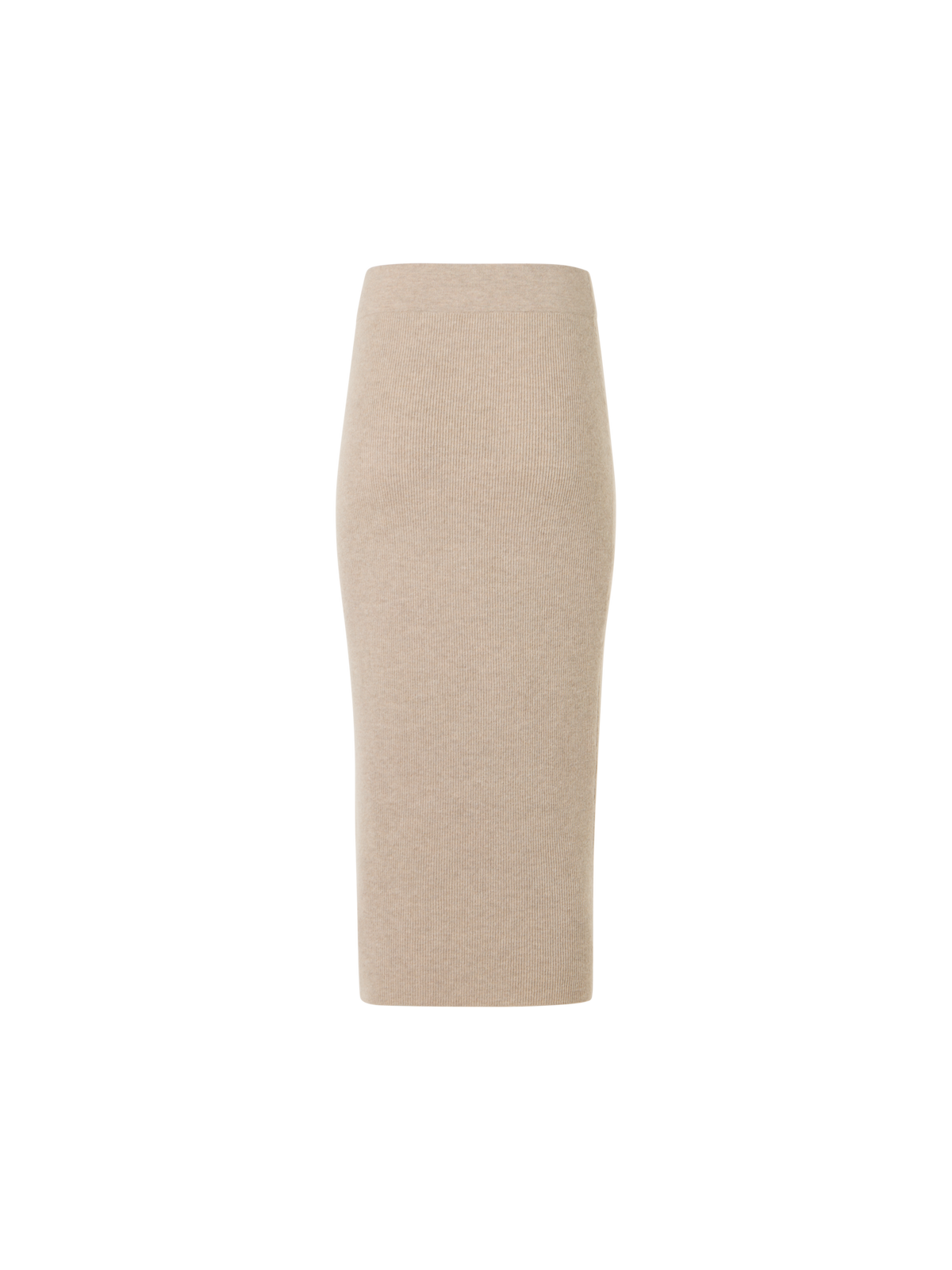 Designer Wool Cashmere Knit Tube Skirt - beige