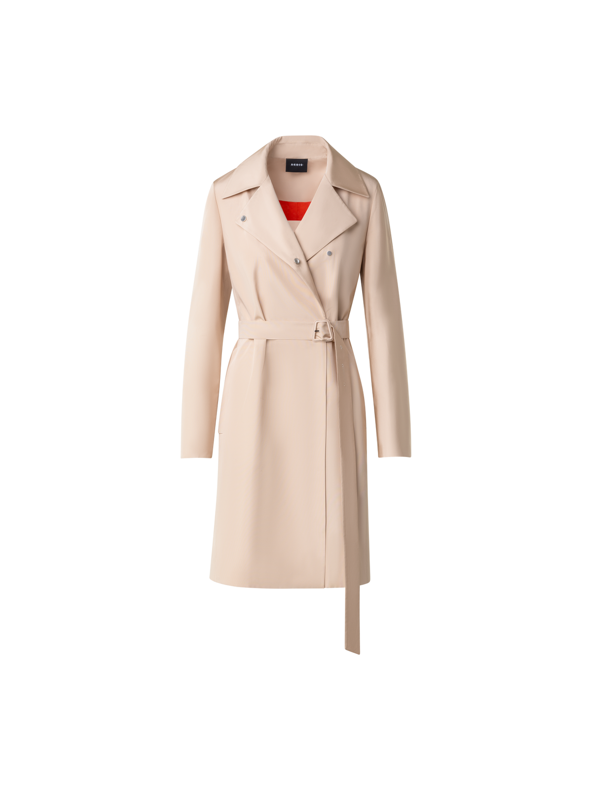 Designer Water Repellent Silk Trench Coat - neutral - beige