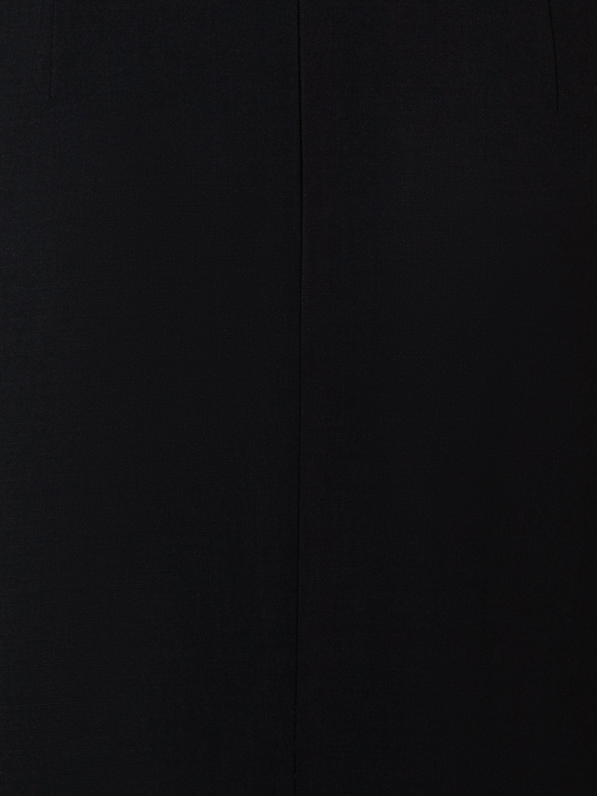 Designer Wool Double-Face Wrap Effect Pencil Skirt - black